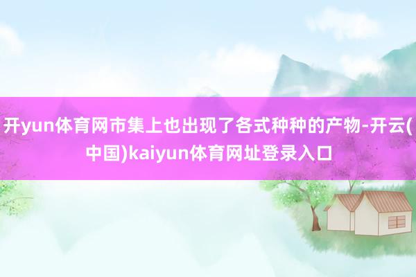开yun体育网市集上也出现了各式种种的产物-开云(中国)kaiyun体育网址登录入口