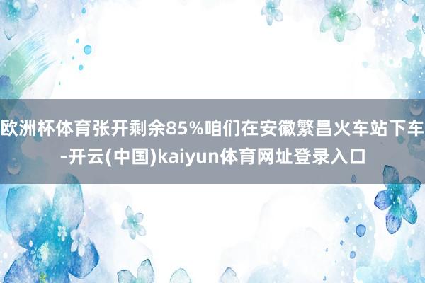 欧洲杯体育张开剩余85%咱们在安徽繁昌火车站下车-开云(中国)kaiyun体育网址登录入口