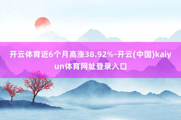 开云体育近6个月高涨38.92%-开云(中国)kaiyun体育网址登录入口