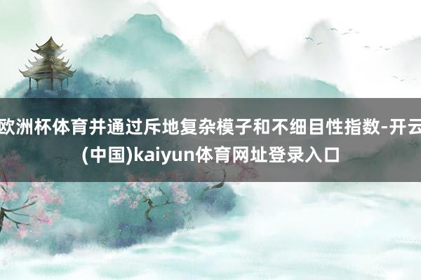 欧洲杯体育并通过斥地复杂模子和不细目性指数-开云(中国)kaiyun体育网址登录入口