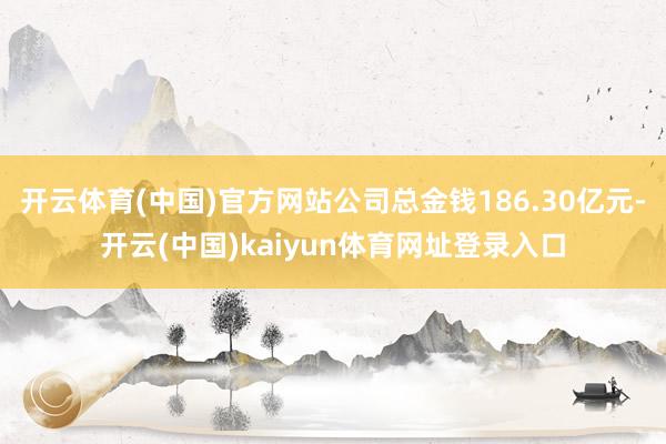 开云体育(中国)官方网站公司总金钱186.30亿元-开云(中国)kaiyun体育网址登录入口