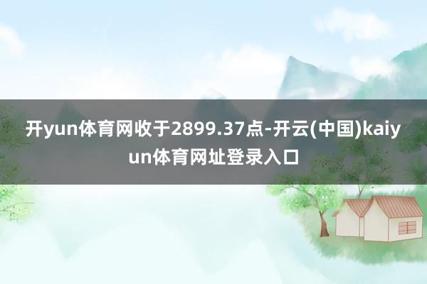 开yun体育网收于2899.37点-开云(中国)kaiyun体育网址登录入口