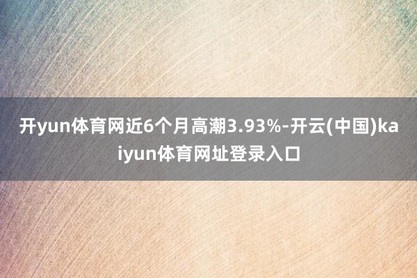 开yun体育网近6个月高潮3.93%-开云(中国)kaiyun体育网址登录入口