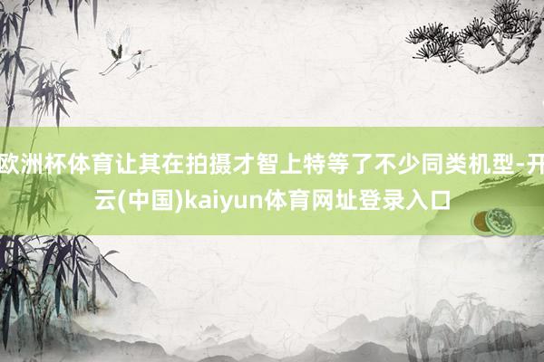 欧洲杯体育让其在拍摄才智上特等了不少同类机型-开云(中国)kaiyun体育网址登录入口