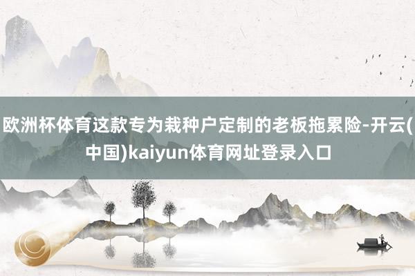 欧洲杯体育这款专为栽种户定制的老板拖累险-开云(中国)kaiyun体育网址登录入口