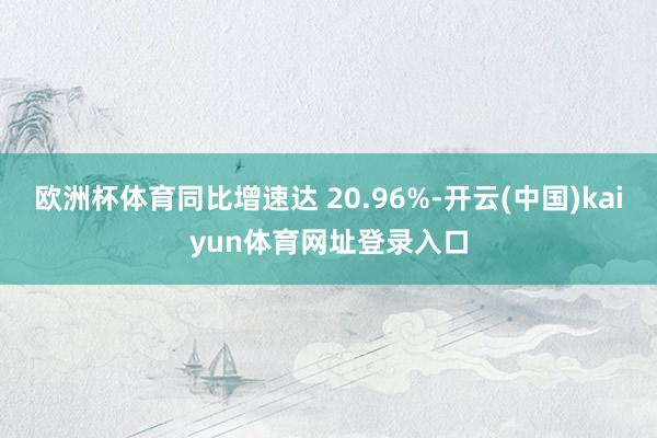 欧洲杯体育同比增速达 20.96%-开云(中国)kaiyun体育网址登录入口